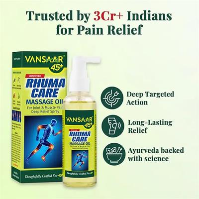 Vansaar 45+ Rhuma Care Massage Oil 100 ml - Pain Relief (Ayush)