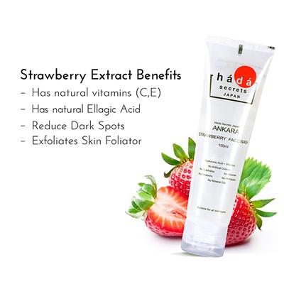 Hada Secrets Japan Ankara Strawberry Facewash 110 ml - Face Wash & Cleansers