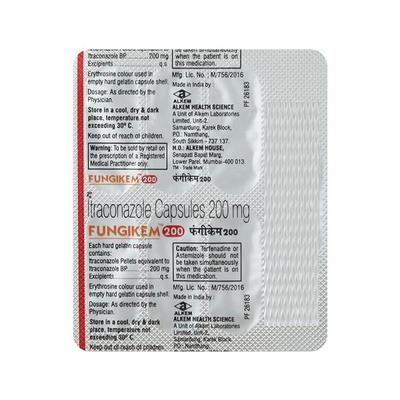 Fungikem 200mg Capsule 7'S - Fungal Infections-Anf