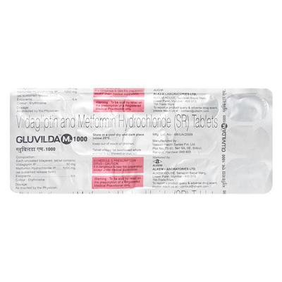 GLUVILDA M+ 1000 Tablet 15's - Diabetes-Ant