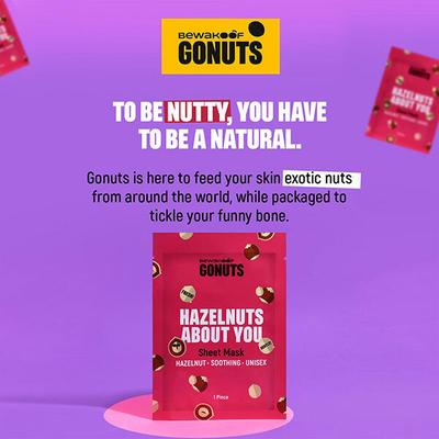 GONUTS By Bewakoof Hazelnut About You Face Sheet Mask 30 ml - Sheet Masks