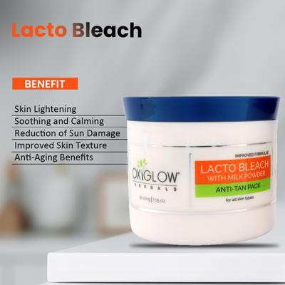 OxyGlow Herbals Lacto Bleach With Milk Powder 200gm - Face Bleach