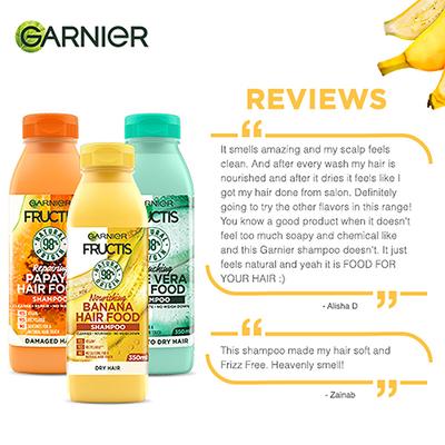 Garnier Fructis Hair Food - Nourishing Banana Shampoo For Dry Hair 350 ml - Shampoos