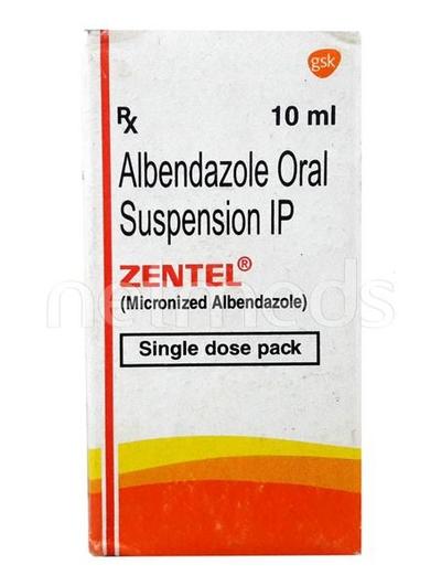 Zentel Syrup 10ml (N) - Parasitic Worms-Ant