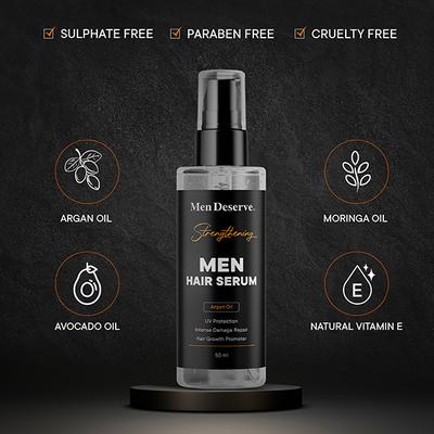 Men Deserve Daily Strengthening Hair Serum for Hair Growth, UV Protection and Intense Damage Repair 50 ml - Hair Serums