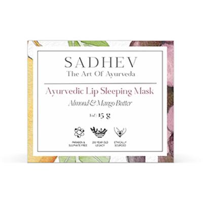Sadhev Ayurvedic Lip Sleeping Mask with Almond and Mango Butter 15 gm - Lip Mask