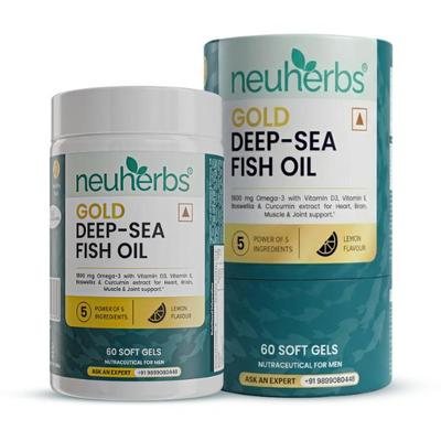 Neuherbs Gold Deep-Sea Fish Oil Capsules 60's - Omega Fish Oil Fatty Acids