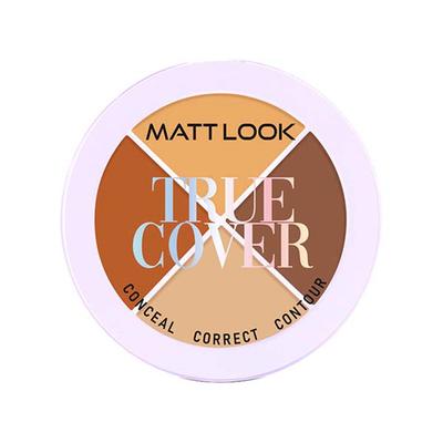 Matt Look True Cover Conceal, Correct and Contour Palette, Long Lasting Texture - Sugar Biscuit 12 gm - Concealer