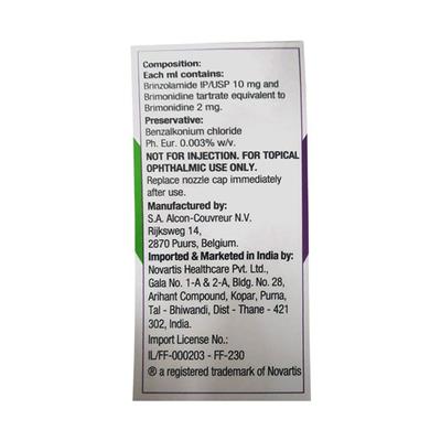 SIMBRINZA Ophthalmic Suspension 5ml - Glaucoma-Ant