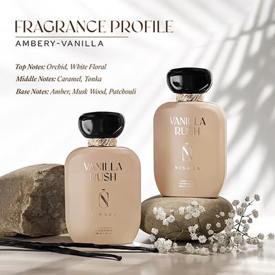 Nisara Vanilla Rush Perfume Long Lasting Fragrance Ambery-Vanilla Eau De Parfum For Women 100 ml - Women Perfumes (Edt/Edp)