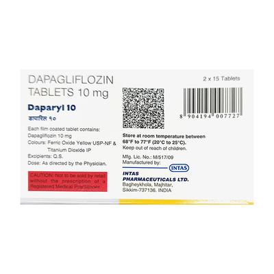 DAPARYL 10 Tablet 15's - Diabetes-Ant