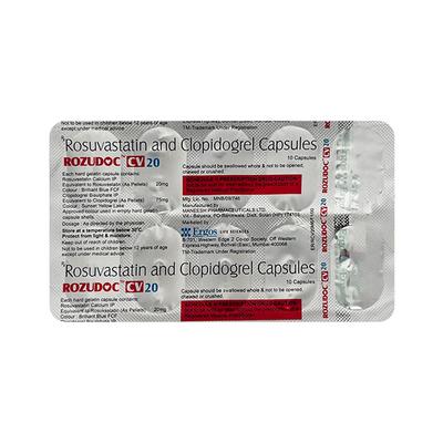 ROZUDOC CV 20 Capsule 10's - High Cholesterol-Dys