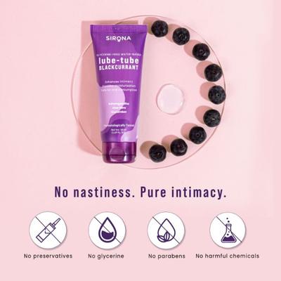 Sirona Glycerine Free Blackcurrent Lubricant Gel for Men & Women 50 ml - Gels