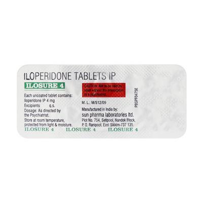 Ilosure 4mg Tablet 10'S - Schizophrenia-Aps