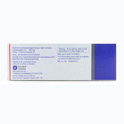 Torleva XR 500mg Tablet 10'S - Epilepsy/Convulsion-Ant
