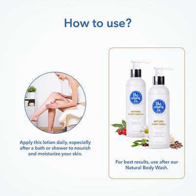 The Moms Co. Natural Body Lotion with Shea Butter & Rosehip Organic Jojoba 200ml - Lotions & Creams