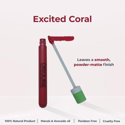 DISGUISE Feather-Light Matte Liquid Lip Cream, Excited Coral 34 6.8 ml - Liquid Lipsticks