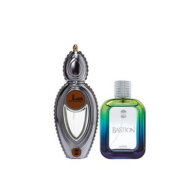Ajmal Wisal EDP Floral Musky Perfume And Bastion EDP Woody Aromatic Perfume 150 ml - Perfumes (Edt/Edp)