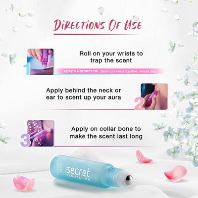 Secret Temptation Alcohol Free Perfume Roll On Gift Set for Women (10ml each) 4's - Body Mist/Spray