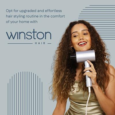 Winston Digital Smart Ionic Hair Dryer 2000W - Fast Drying with LED Display For All Hair Types, Lightweight - Ice Blue 690 gm - Hair Dryers