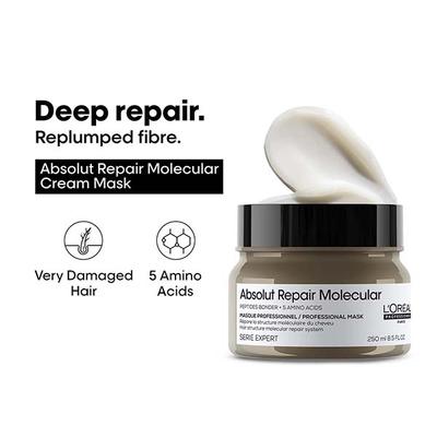 L'Oreal Professionnel Absolut Repair Molecular Deep Repairing Cream Mask For Very Damaged Hair 250 ml - Conditioners