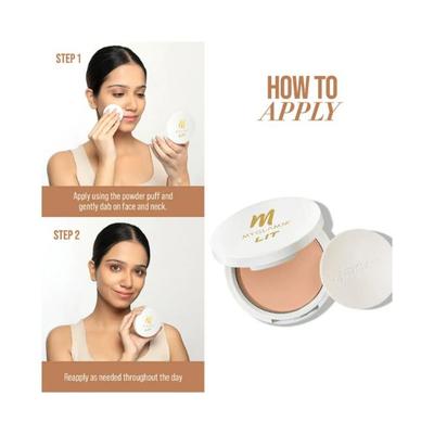Myglamm LIT Radiant Matte Compact with Optical Blurring Effect-RM 03 Snatched 9gm - Compact Powder