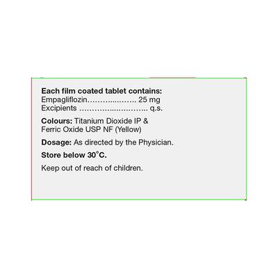EMPASOV 25 Tablet 10's - Diabetes-Ant
