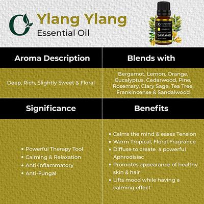 Organic Forest 100% VEGAN Ylang Ylang Essential Oil 10 ml - Essential Oils