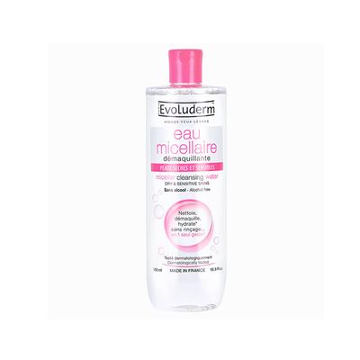 Evoluderm Micellar Water Dry and Sensitive Skin 500 ml - Make Up Removers