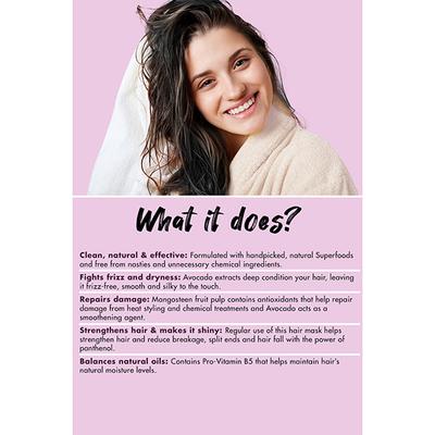 MyGlamm Super Foods Mangosteen & Avocado Hair Mask 50 gm - Hair Masks & Packs