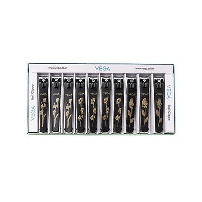 Vega Nail Clipper Set Of 10 Pcs (LNCB - 03) 490 gm - Manicure & Pedicure Kits