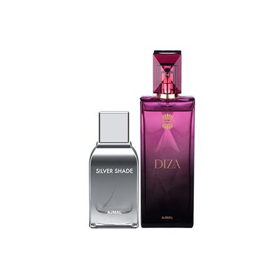 Ajmal Silver Shade EDP Citrus Woody Perfume And Diza EDP Fruity Floral Perfume 200 ml - Perfumes (Edt/Edp)