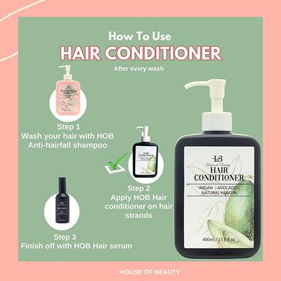 House of Beauty Hair Conditioner For Frizzy Hair Gives Moisture & Shine with Argan Oil 400ml - Conditioners