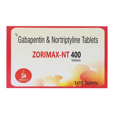 ZORIMAX NT 400 Tablet 10's - Neuropathic Pain-Dru