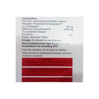 QSITA M 50/1000 Tablet 15's - Diabetes-Ant