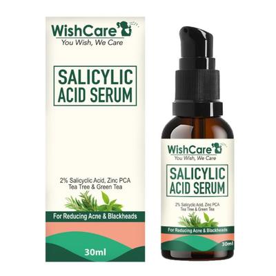 WishCare 2% Salicylic Acid Serum For Active Acne & Blackheads With Zinc Pca Tea Tree & Green Tea 30 ml - Face Serum