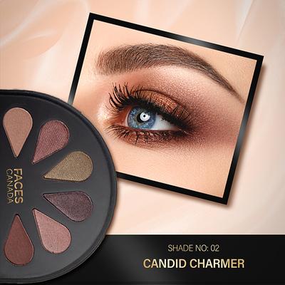 Faces Canada 6 In 1 Eyeshadow Palette Olive Butter & Macadamia Oil - Candid Charmer 02, 6gm - Eye Shadow Palettes