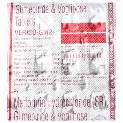VERIBO GM 2mg Tablet 15's - Diabetes-Ant