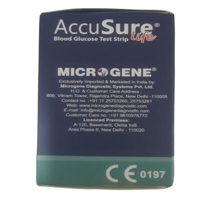 AccuSure Life Glucose Test Strip 25's - Blood Glucose Monitors/Test Strips