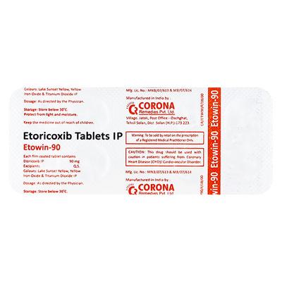 Etowin 90mg Tablet 10'S - Pain relief-Nsa