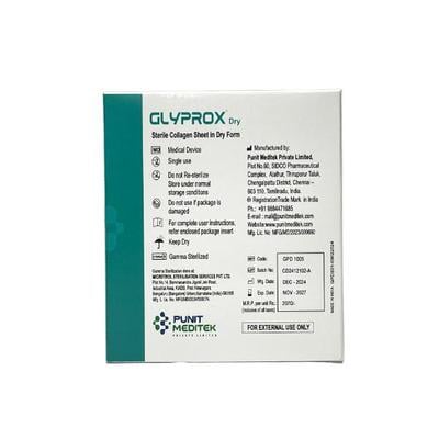Glyprox Sterile Collagen Sheet in Dry Form (Pack of 15 x 30 cm 5's) - Cotton Wool & Swabs
