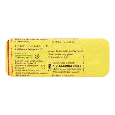 Yellowpam 5mg Tablet 10'S - Depression-Ant