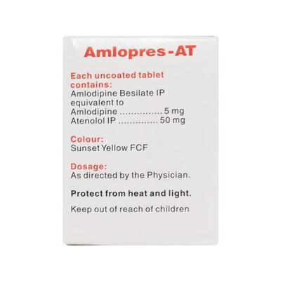 Amlopres AT 50mg Tablet 30'S - Hypertension-Cal