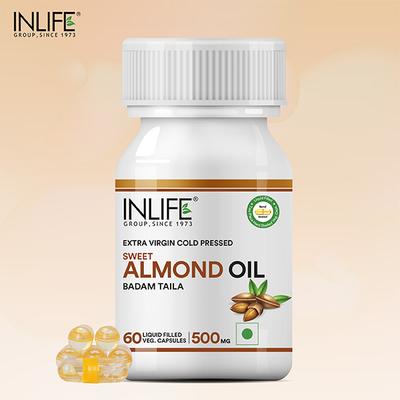 INLIFE Sweet Almond Capsules 60's - Omega Fish Oil Fatty Acids