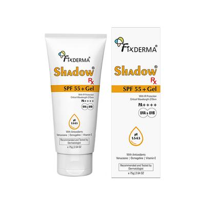 Fixderma Shadow RX Sunscreen SPF 55+ Gel Sunscreen For Oily Skin 75 gm - Body Sunscreen