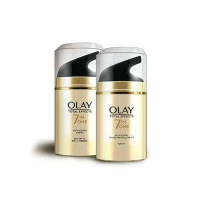 Olay Total Effects Day Cream 50gm + Olay Total Effects Night Cream 50gm - Slay All Day Pack 1's - Day Cream