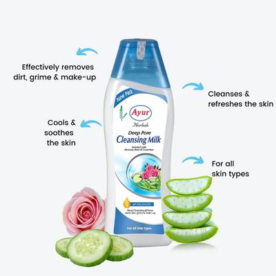 Ayur Herbals Deep Pore Cleansing Milk 200 ml - Personal Care (Ayush)