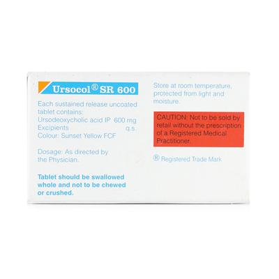 Ursocol SR 600mg Tablet 10'S - Cholelithiasis/Gall Stones