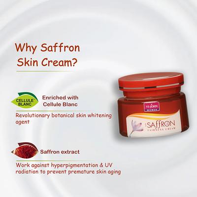 Vi-John Women Saffron Skin Fairness Advanced Cream - Pack of 5 x 50 gm - Lotions & Creams