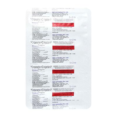 ONDURO 4mg Injection 2ml - Ulcer/Reflux/Flatulence-Aaa